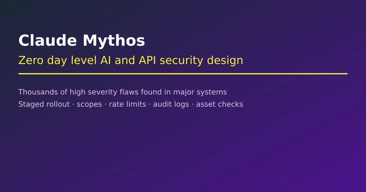 Claude Mythos security model and API protection architecture illustration