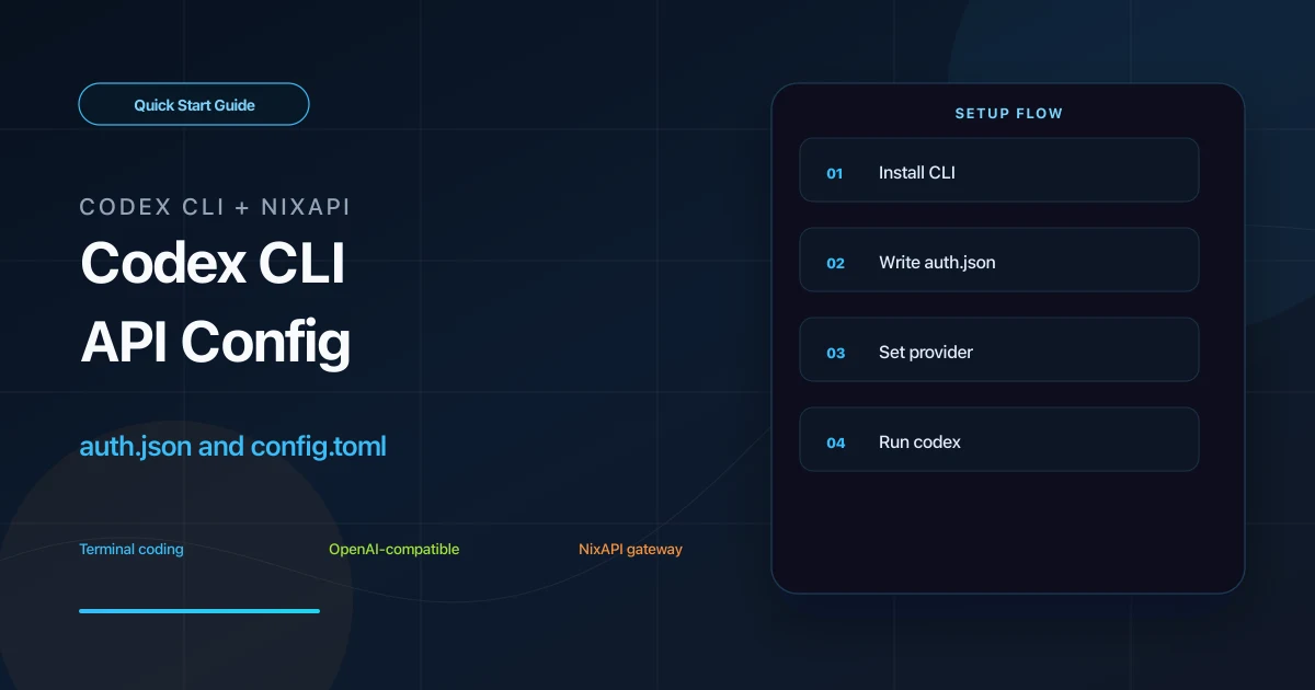 Codex CLI third-party API quick-start cover