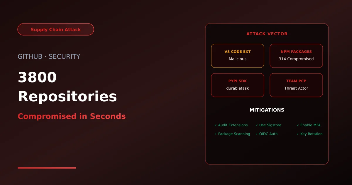 GitHub供应链攻击：3800个仓库沦陷