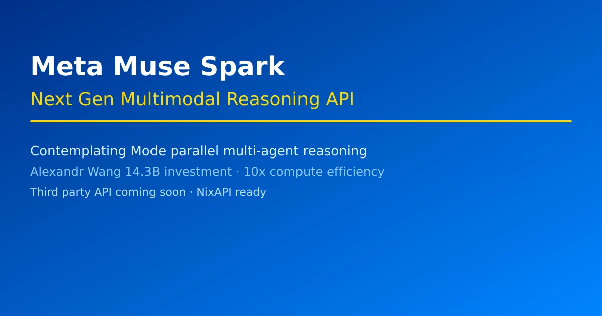 Meta Muse Spark multimodal reasoning model and API integration architecture