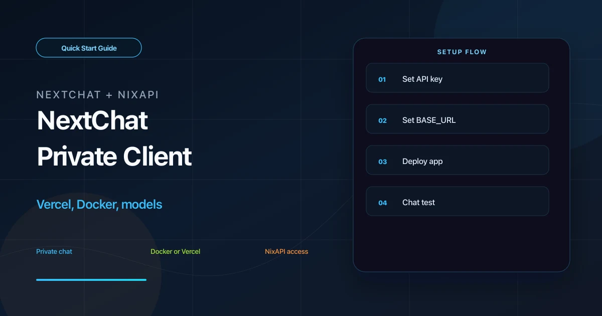 NextChat third-party API quick-start cover