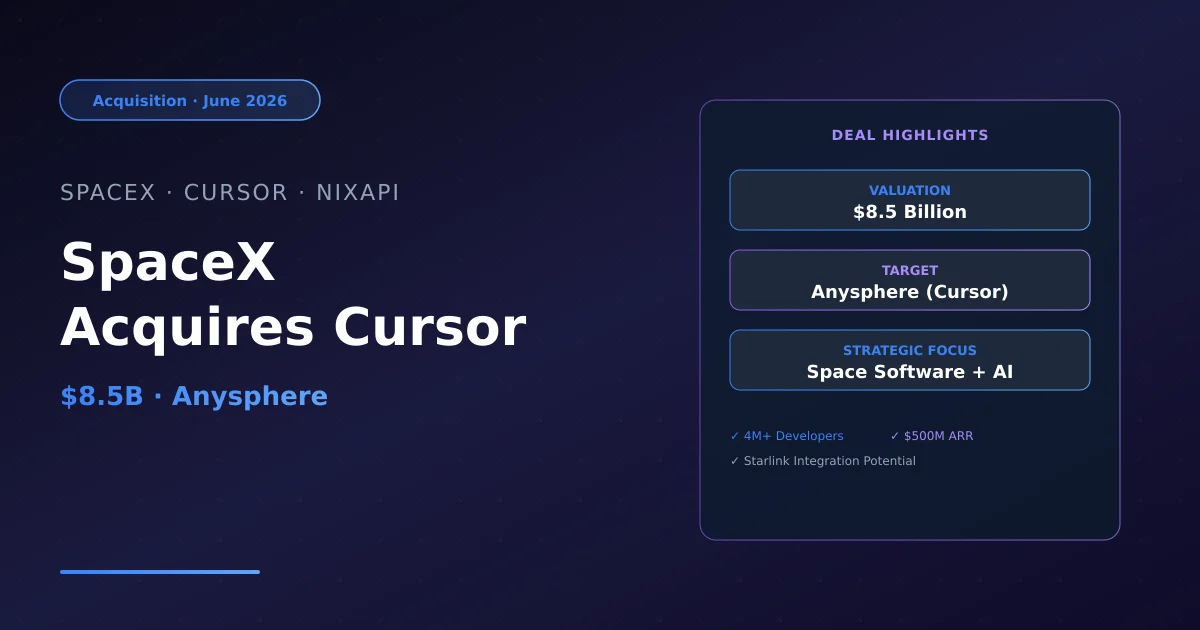 SpaceX acquires Cursor Anysphere for $60 billion AI coding tool market reshaping